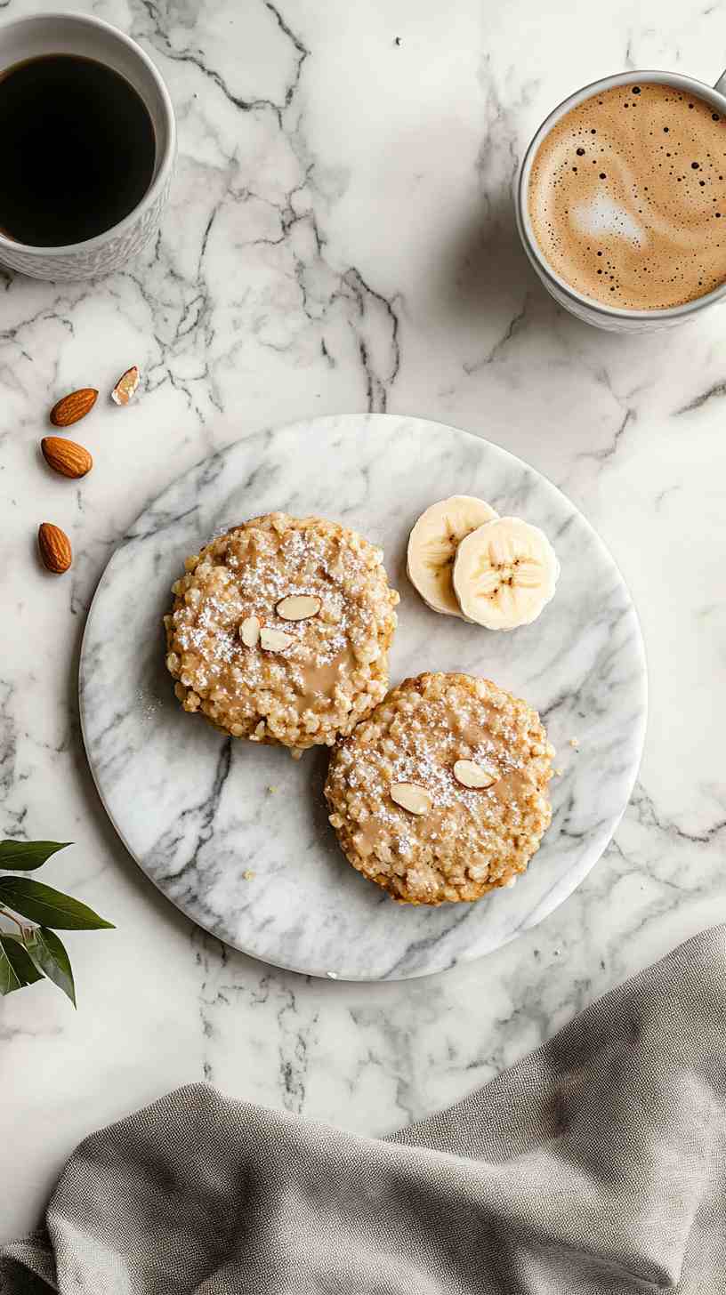 Almond Butter & Banana Rice Cakes Gym Meal