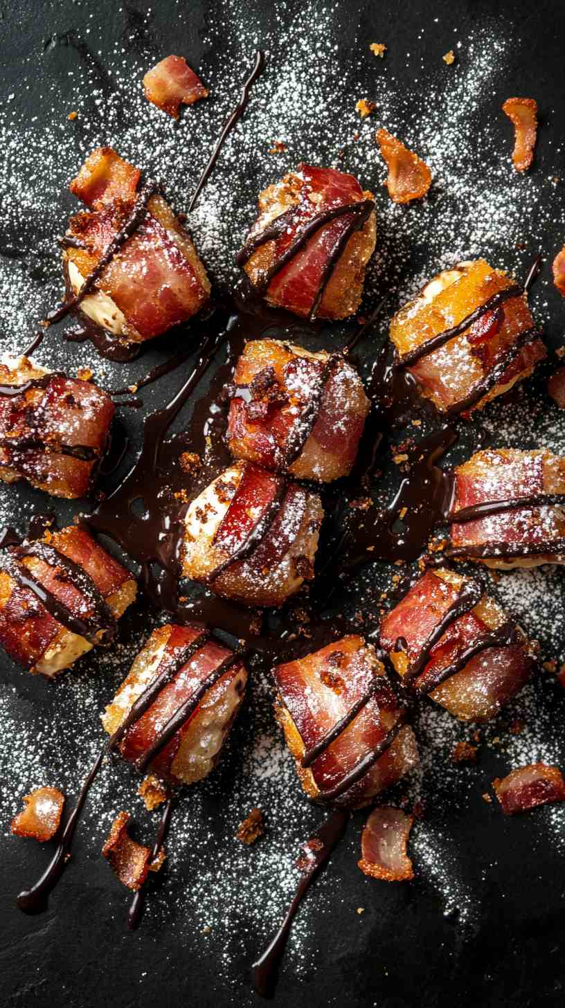 Bacon-Wrapped Cheesecake Bites