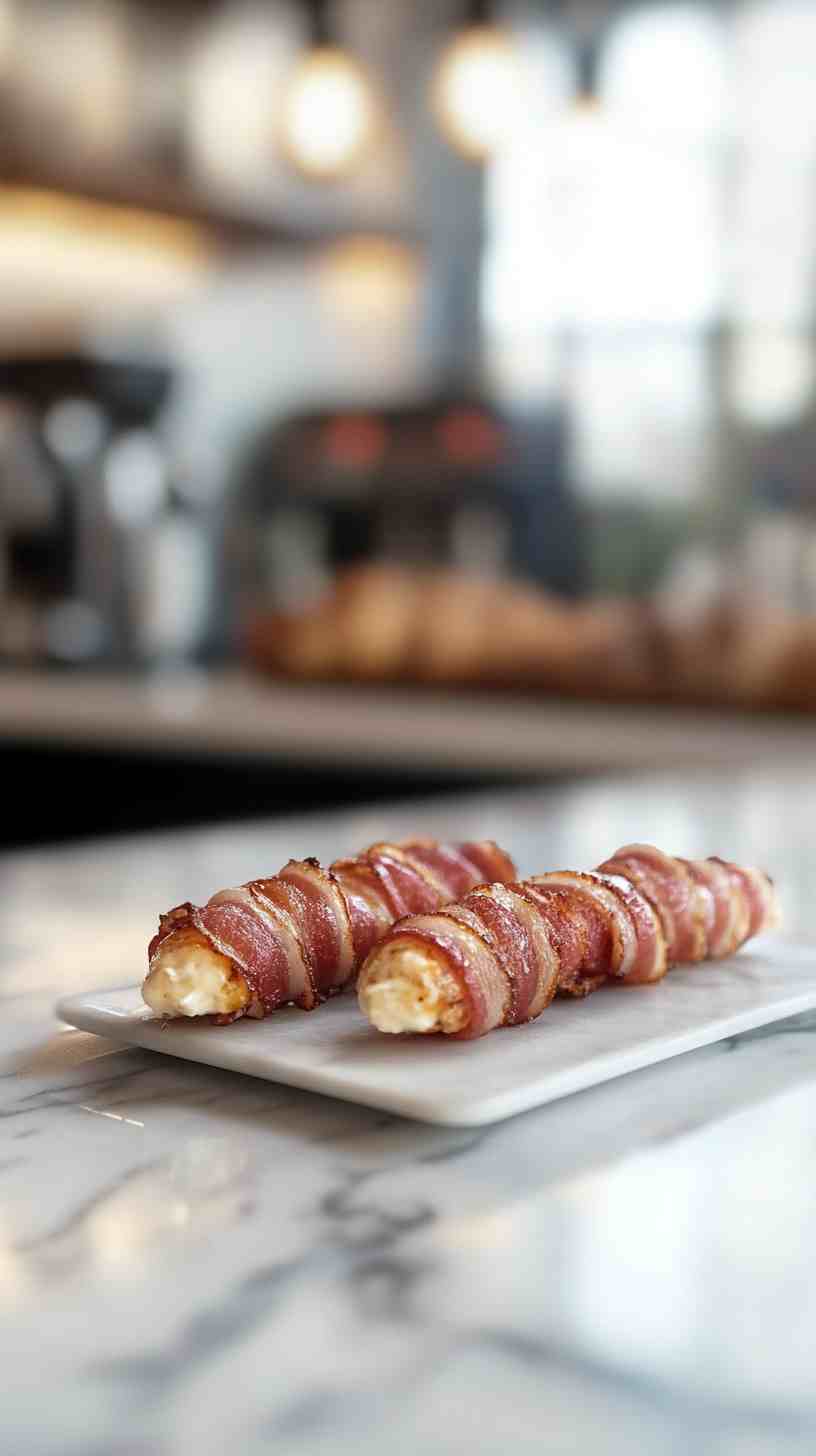 Bacon-Wrapped Cheesecake Bites