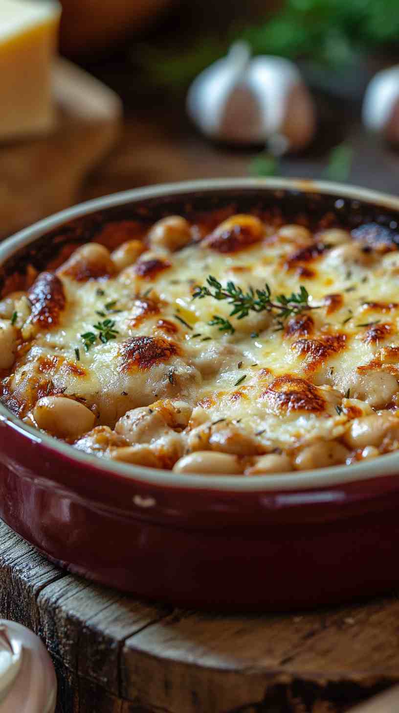 Baked Cannellini Beans with Parmesan and Thyme