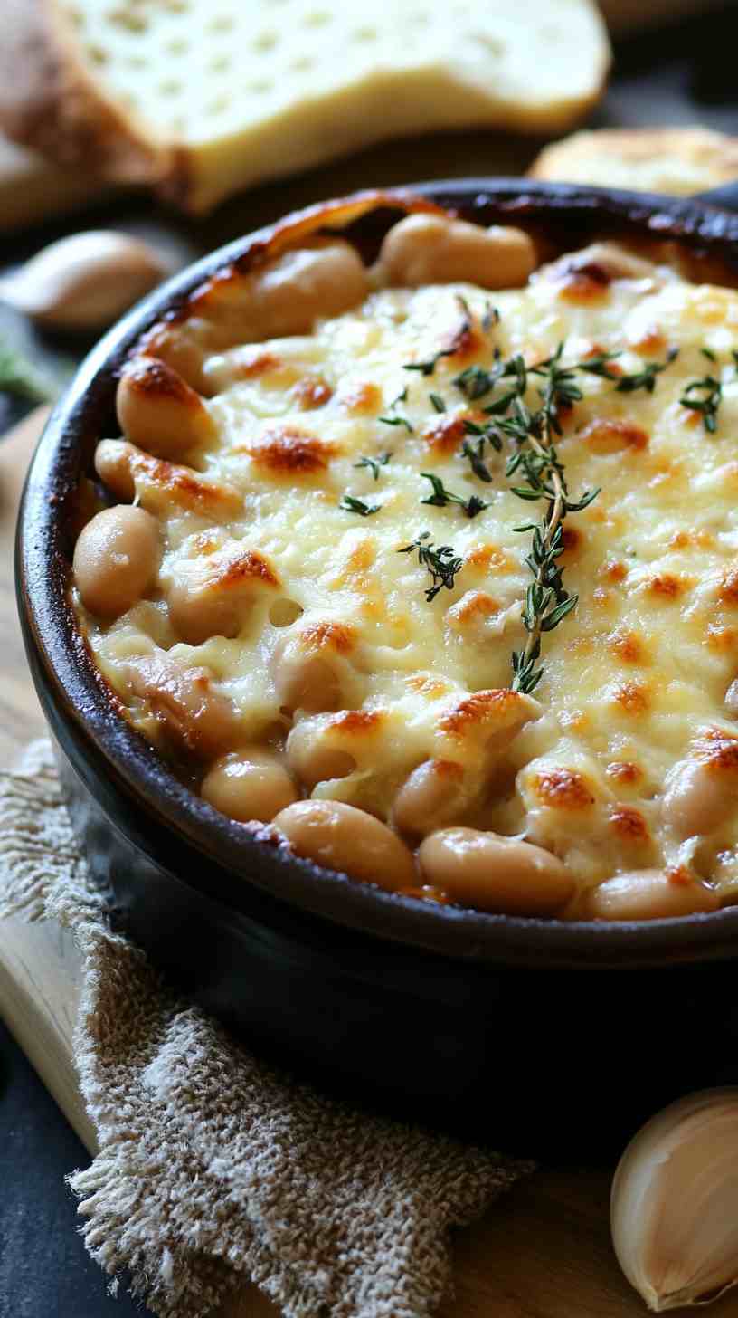 Baked Cannellini Beans with Parmesan and Thyme