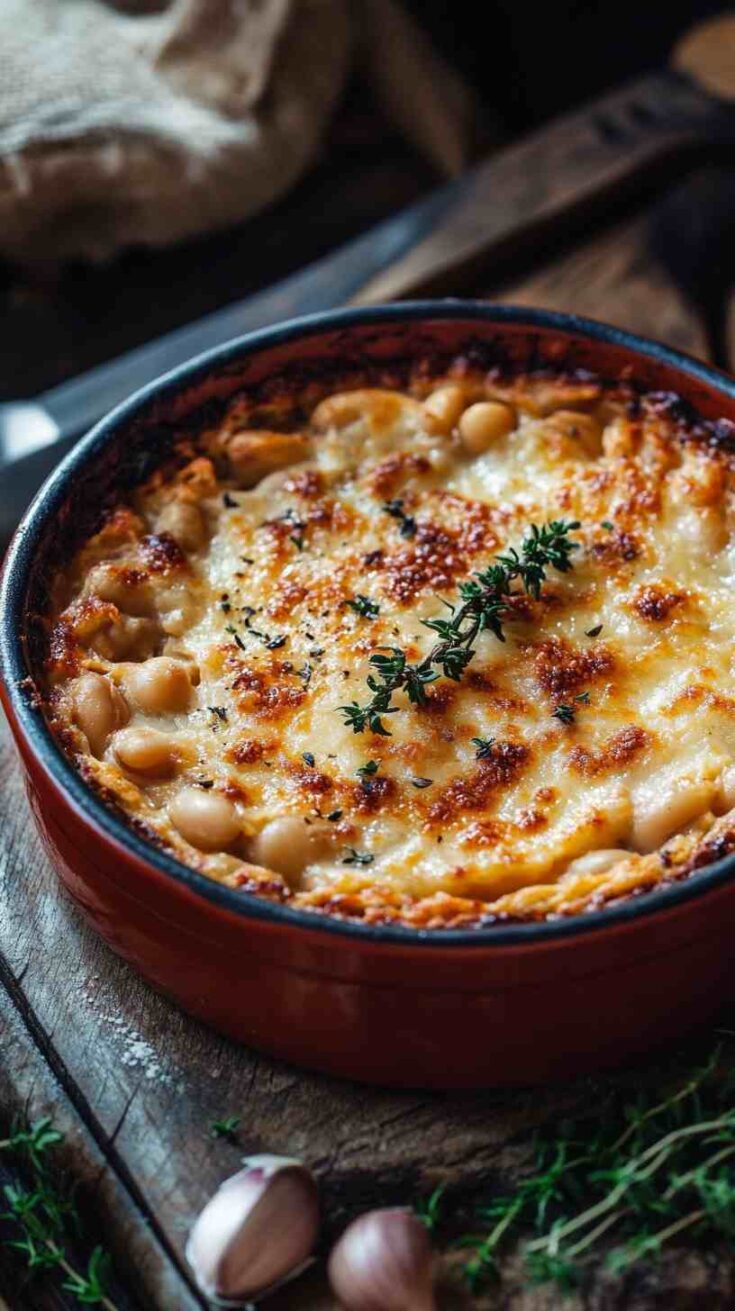 Baked Cannellini Beans with Parmesan and Thyme