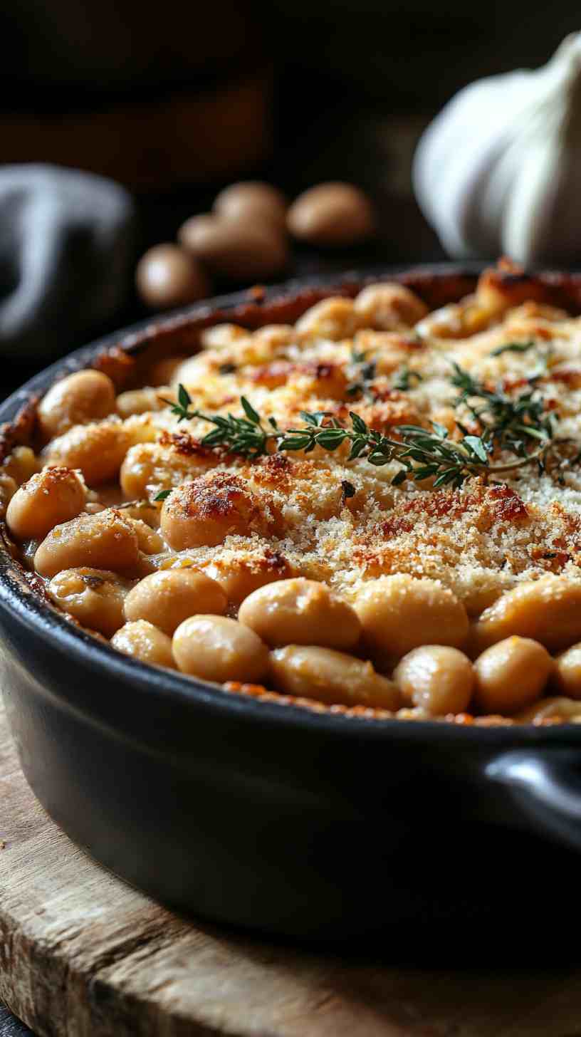 Baked Cannellini Beans with Parmesan and Thyme