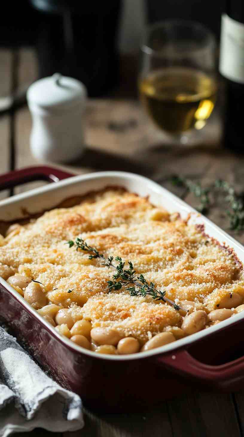Baked Cannellini Beans with Parmesan and Thyme