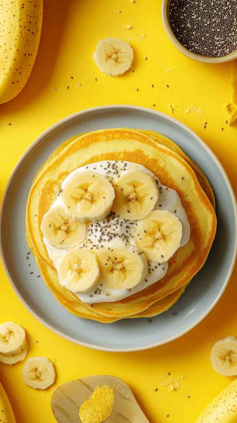 Banana Pancakes with Greek Yogurt