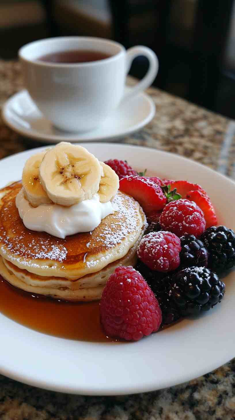 Banana Pancakes with Greek Yogurt