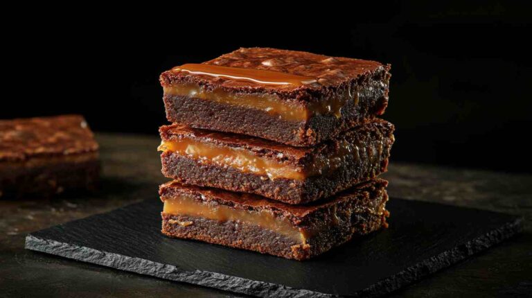Beef Fat Caramel Brownies