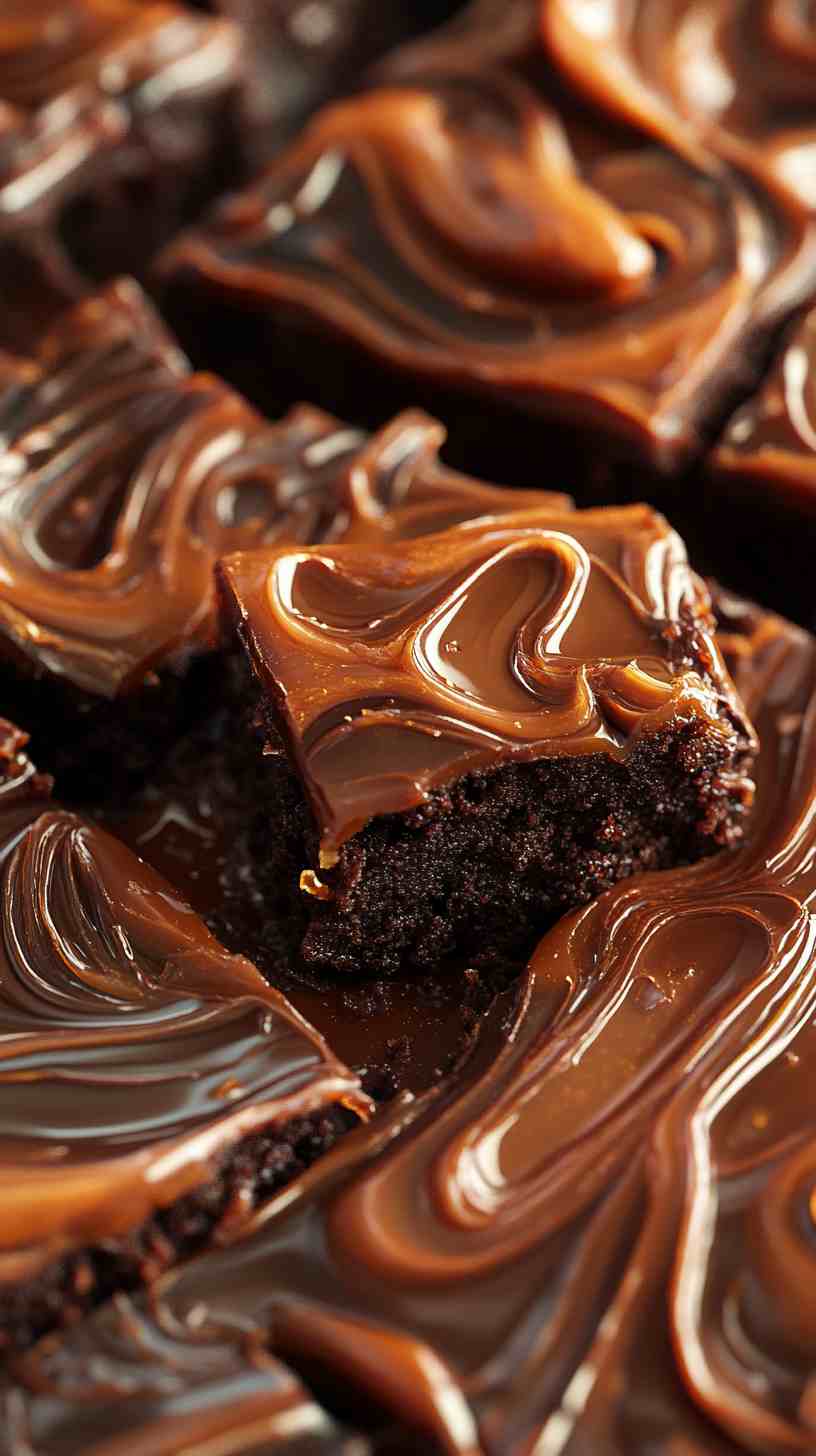 Beef Fat Caramel Brownies