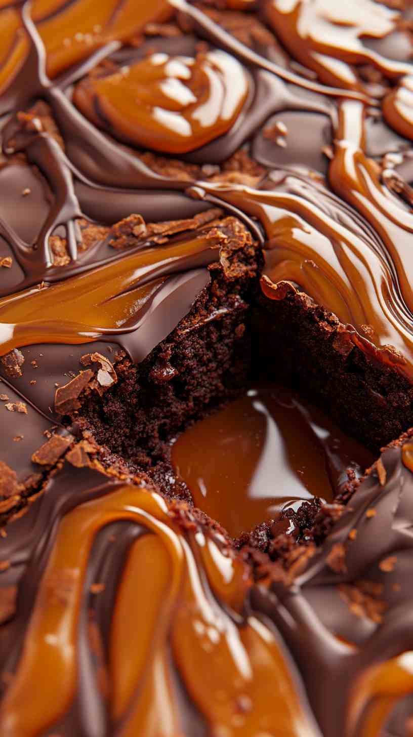 Beef Fat Caramel Brownies