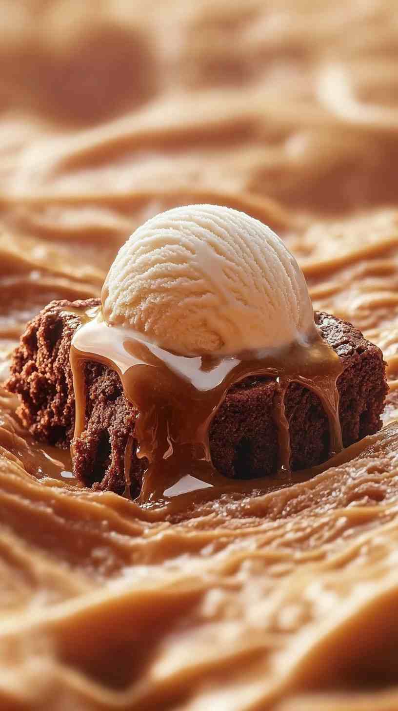 Beef Fat Caramel Brownies