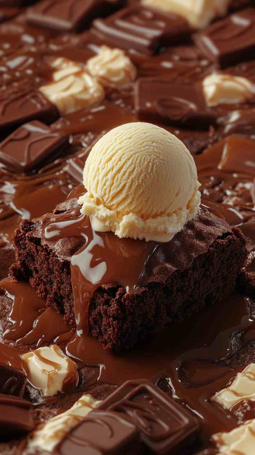 Beef Fat Caramel Brownies