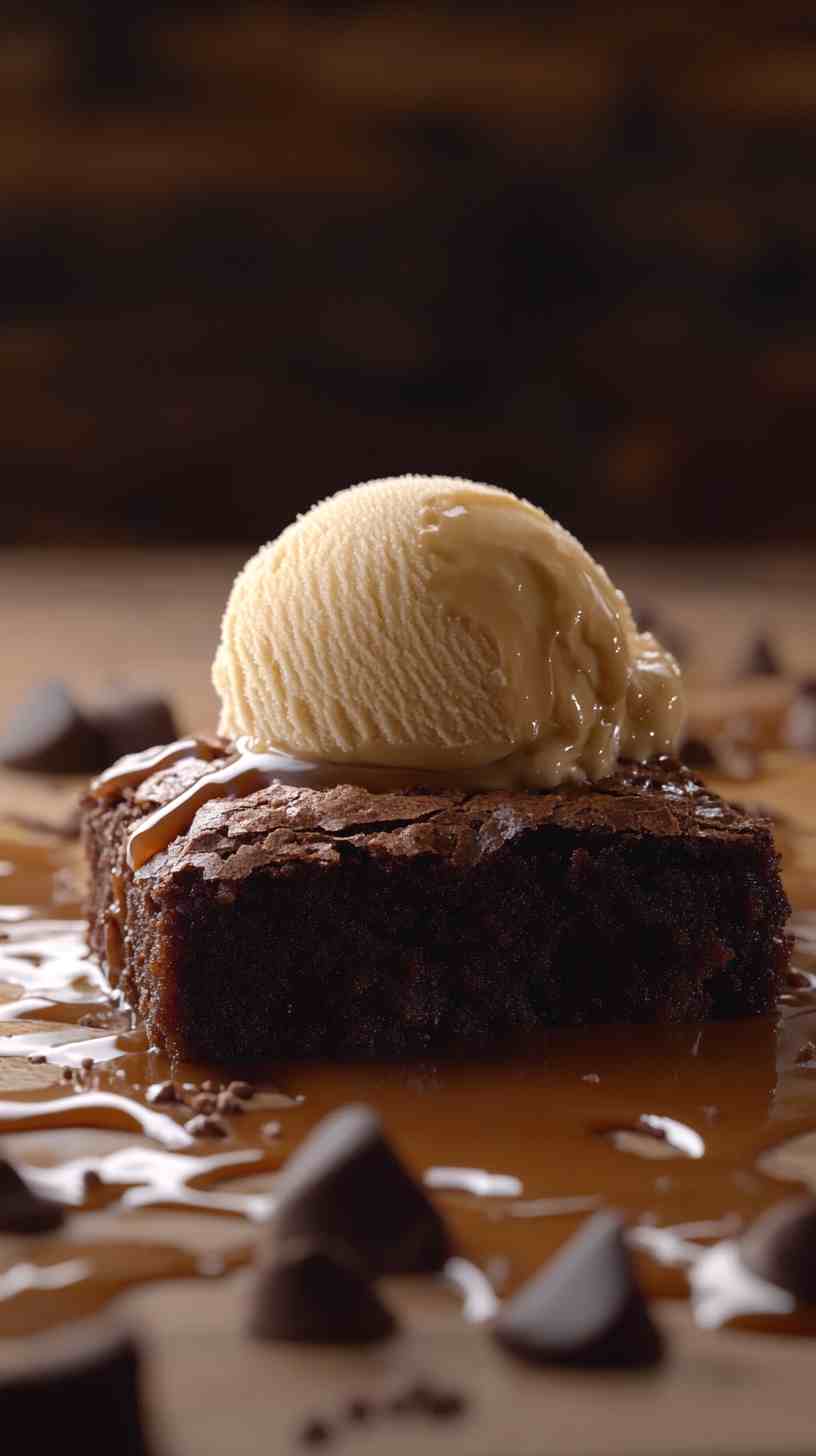 Beef Fat Caramel Brownies