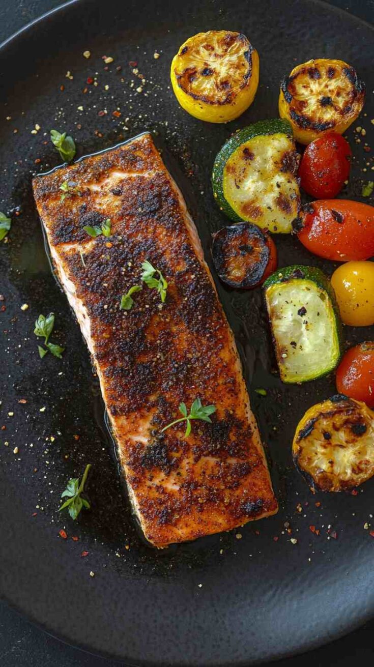 Blackened Air Fryer Salmon