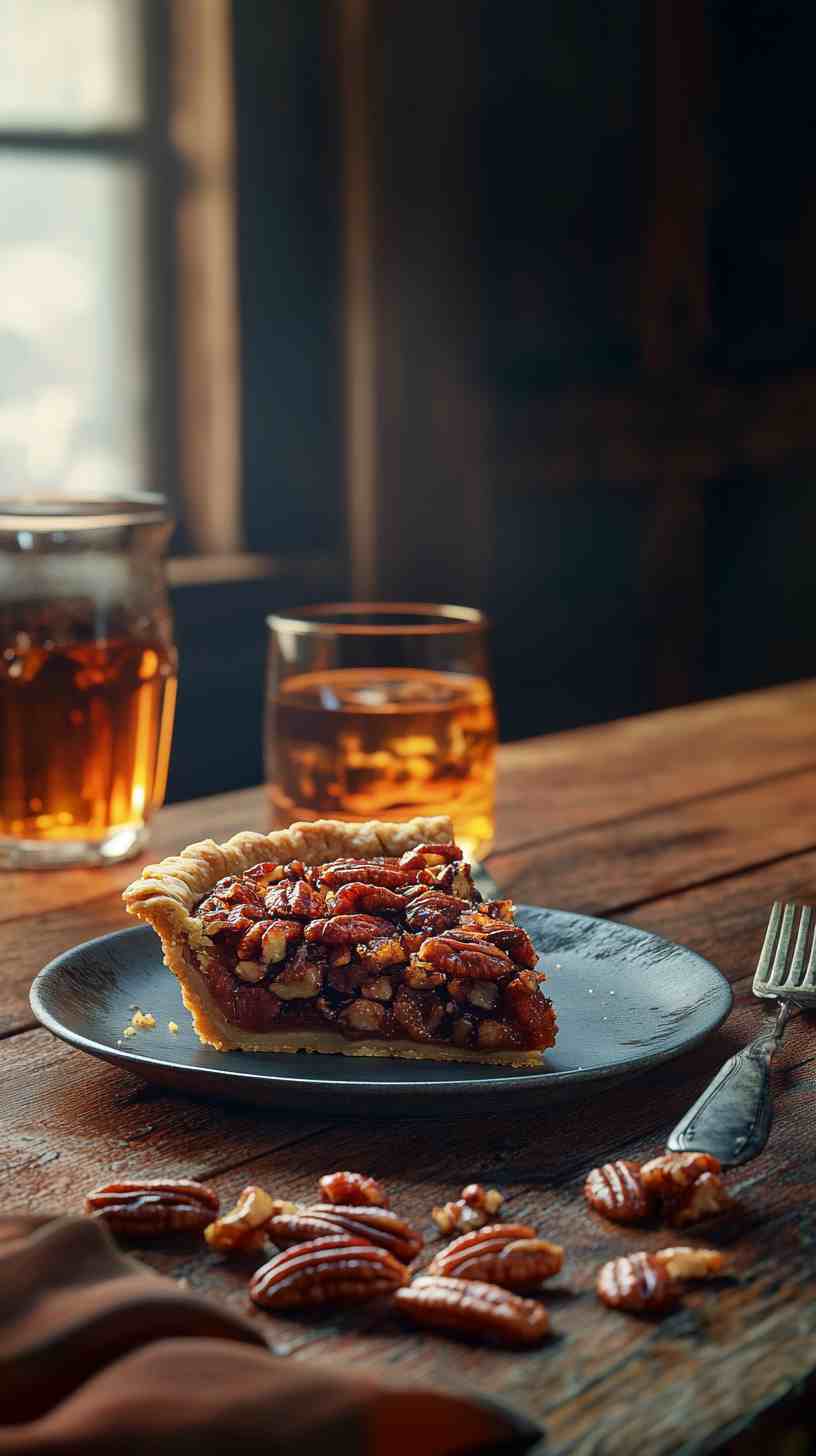 Candied Bacon Bourbon Pecan Pie