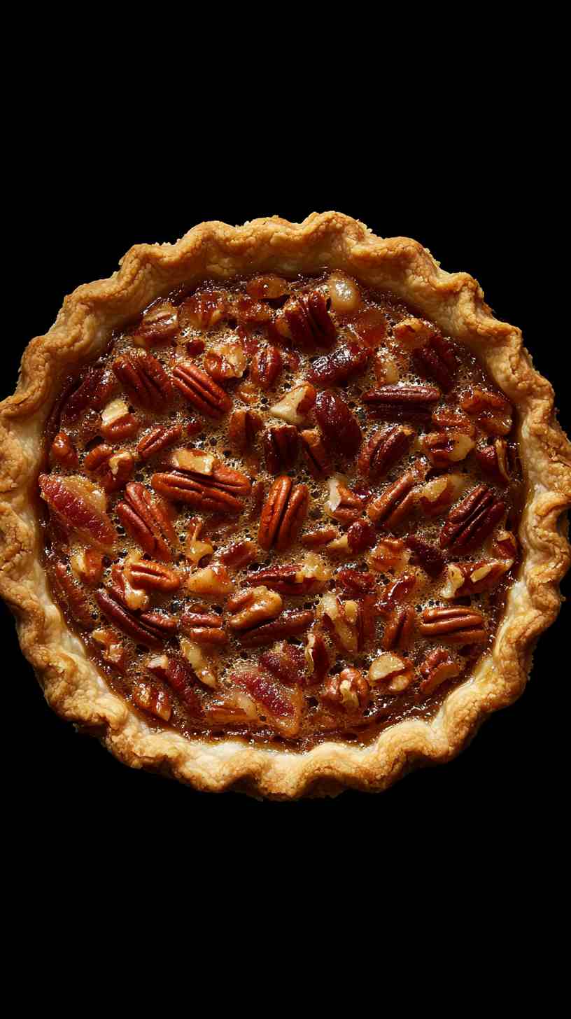 Candied Bacon Bourbon Pecan Pie