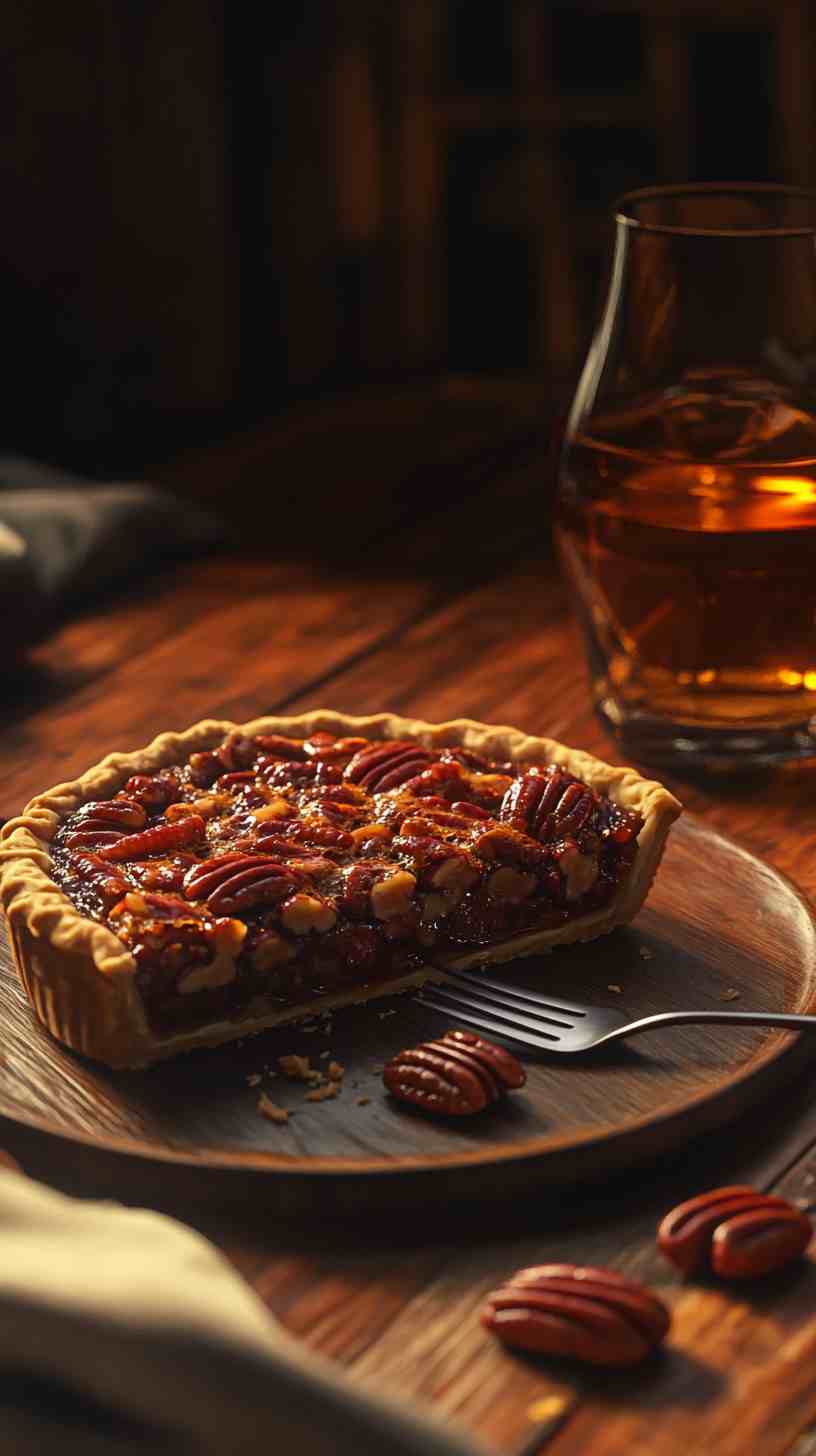 Candied Bacon Bourbon Pecan Pie