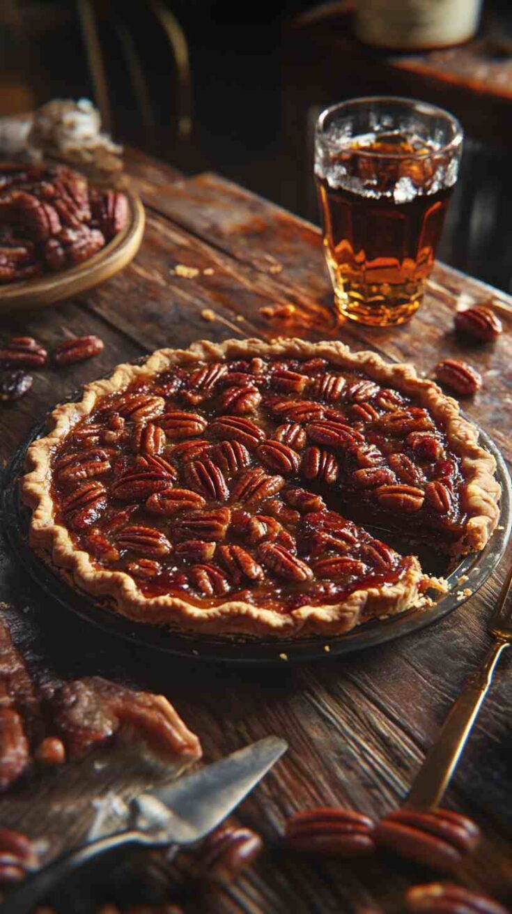 Candied Bacon Bourbon Pecan Pie