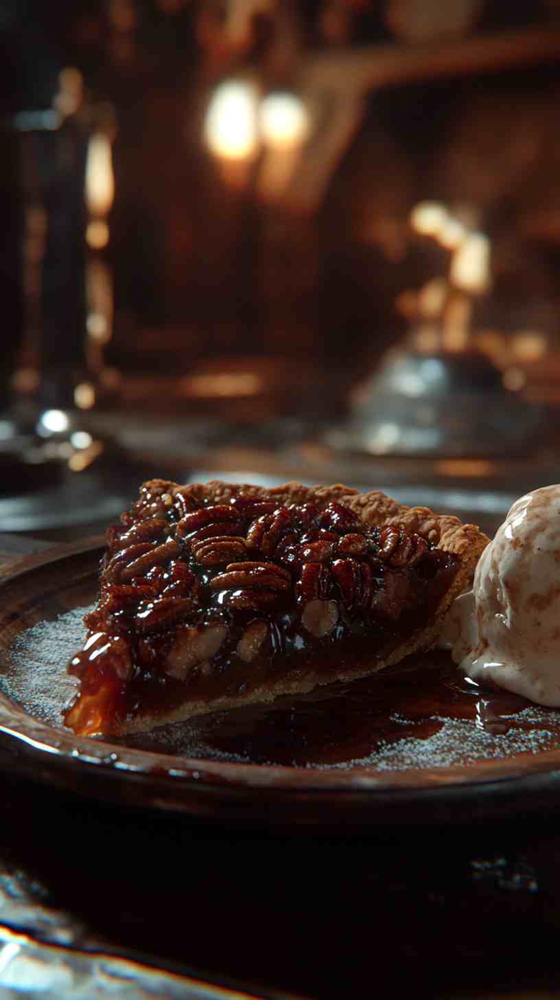 Candied Bacon Bourbon Pecan Pie