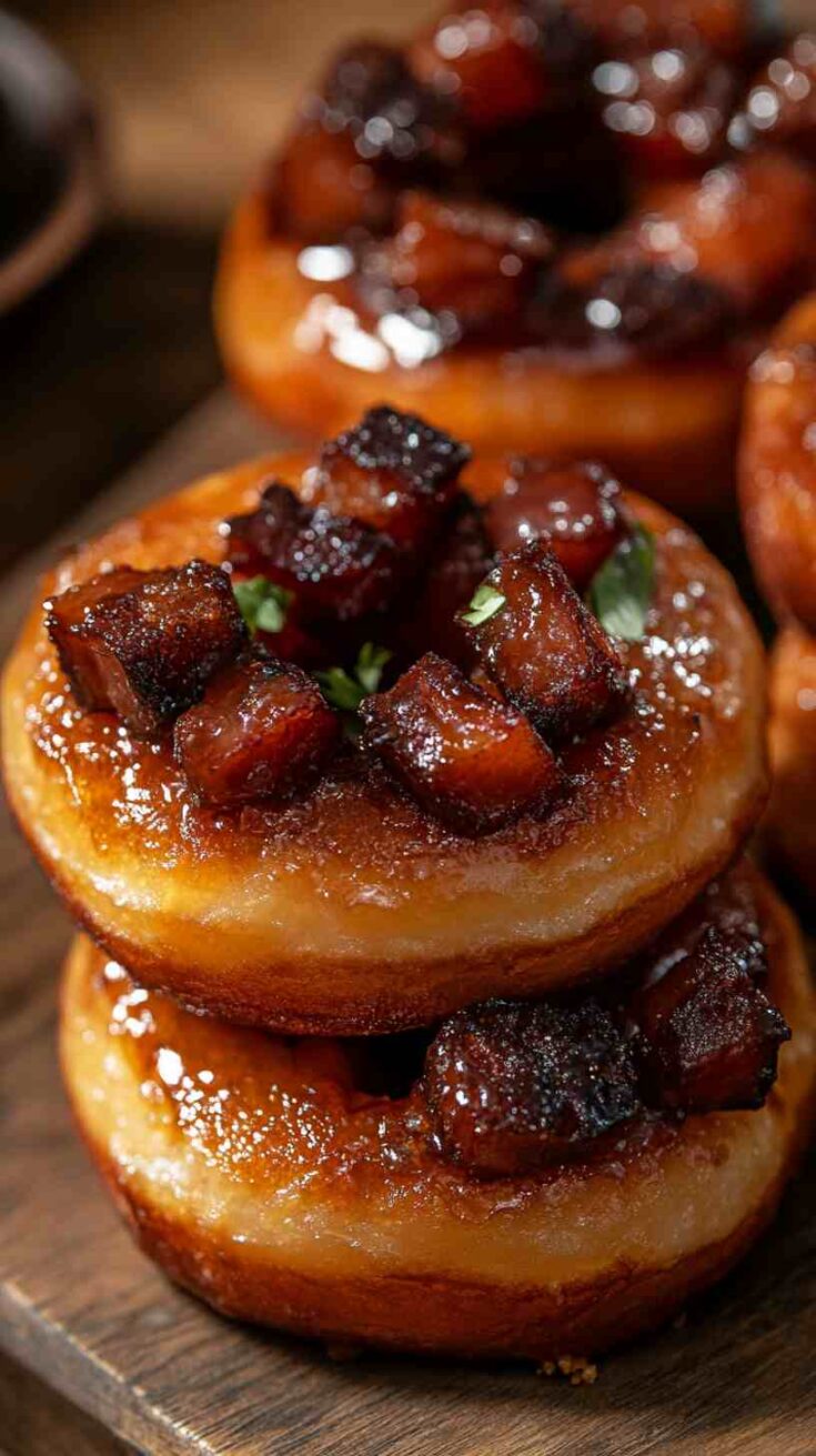 Candied Pork Belly Donuts