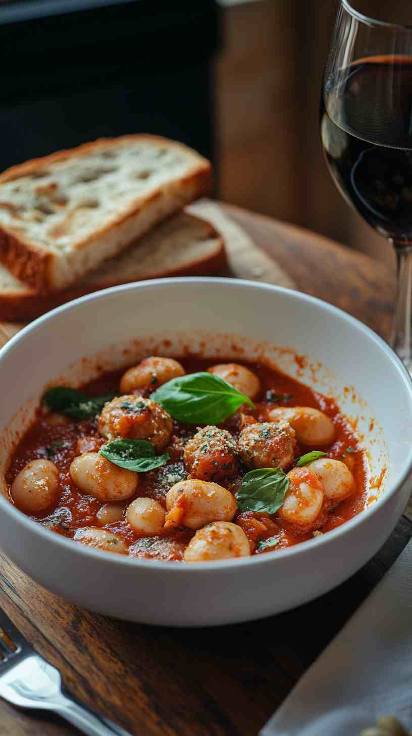 Cannellini Bean Meatballs in Tomato Sauce