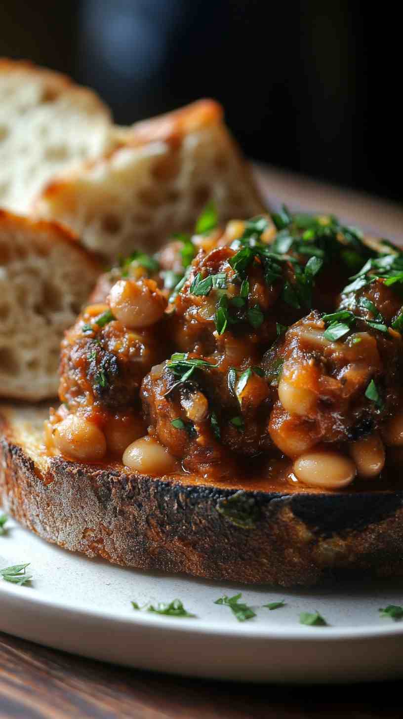 Cannellini Bean Meatballs in Tomato Sauce