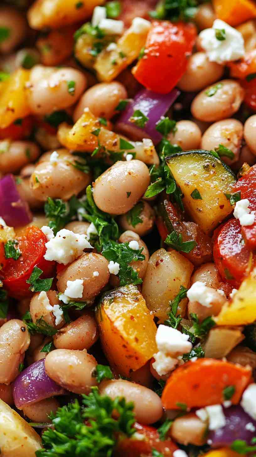 Cannellini Bean Salad with Roasted Vegetables