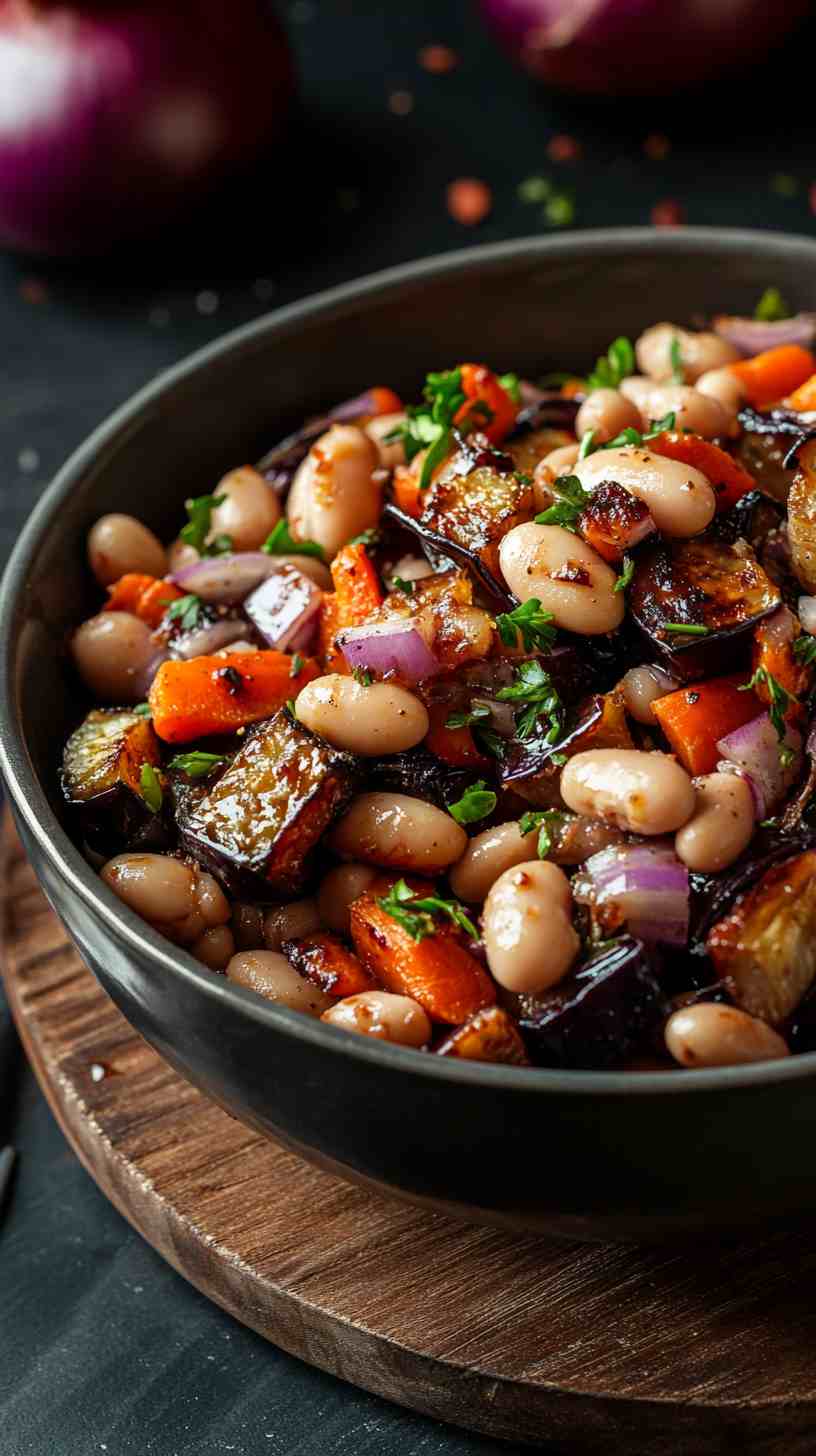 Cannellini Bean Salad with Roasted Vegetables
