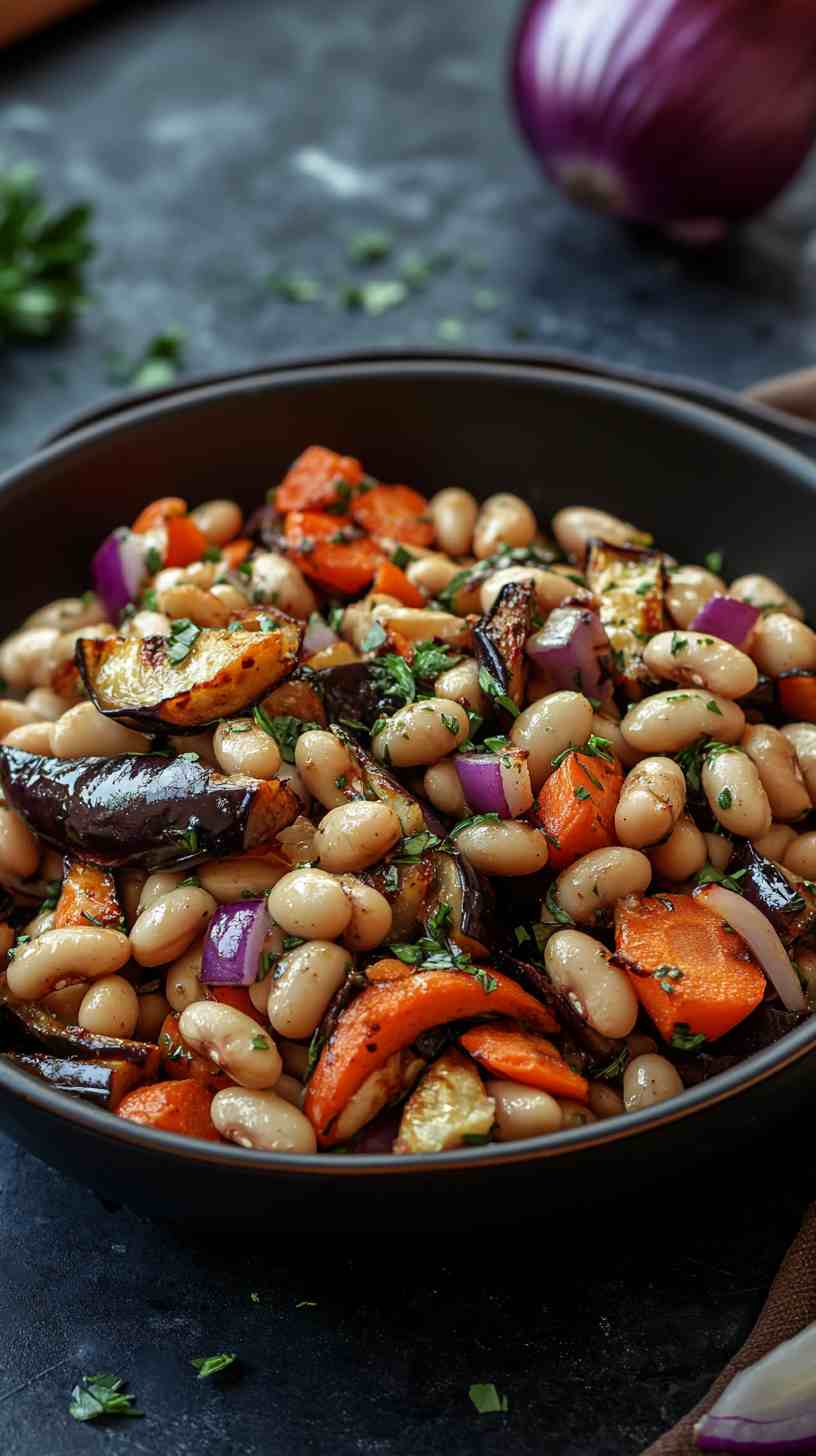 Cannellini Bean Salad with Roasted Vegetables