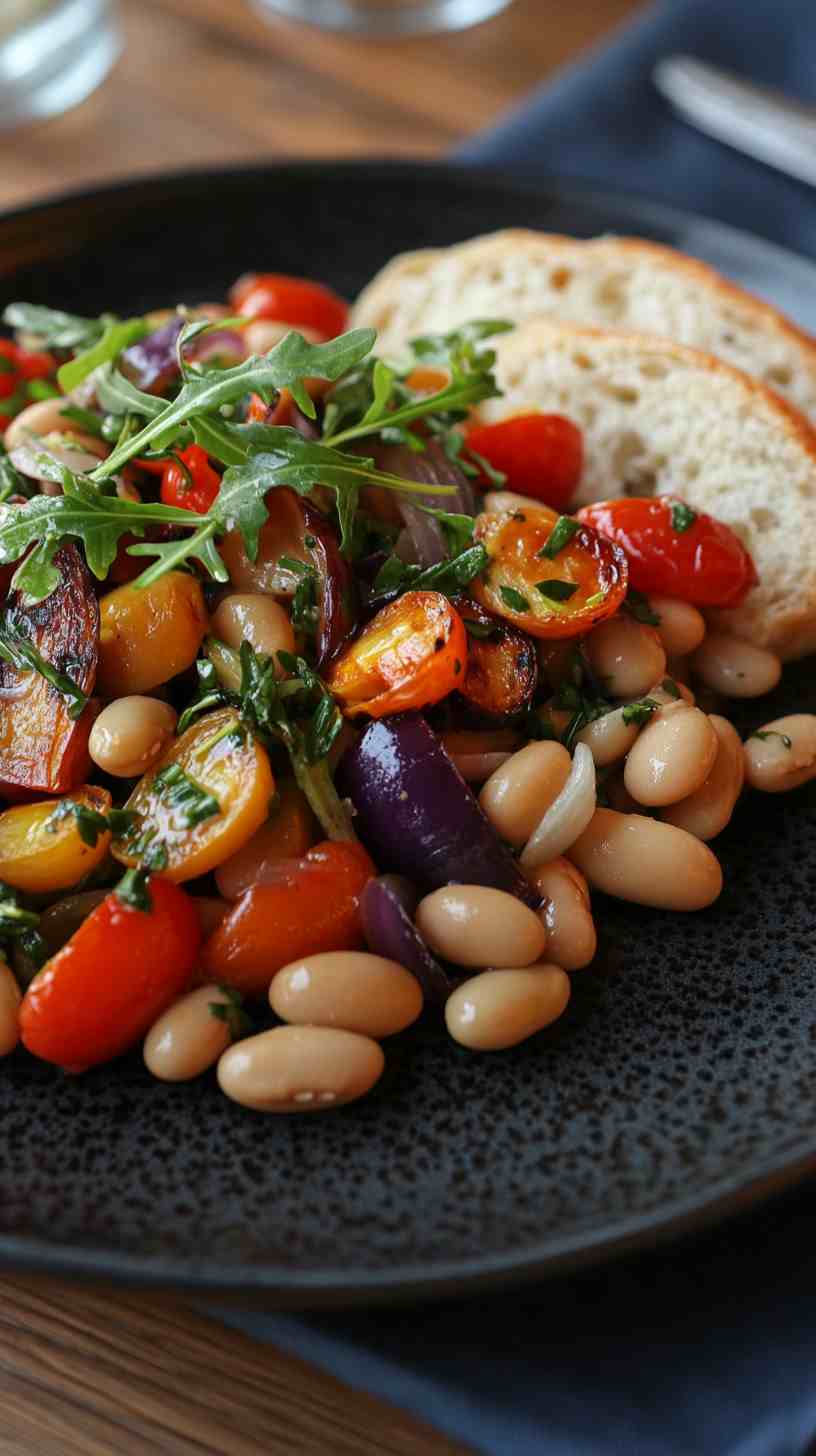 Cannellini Bean Salad with Roasted Vegetables