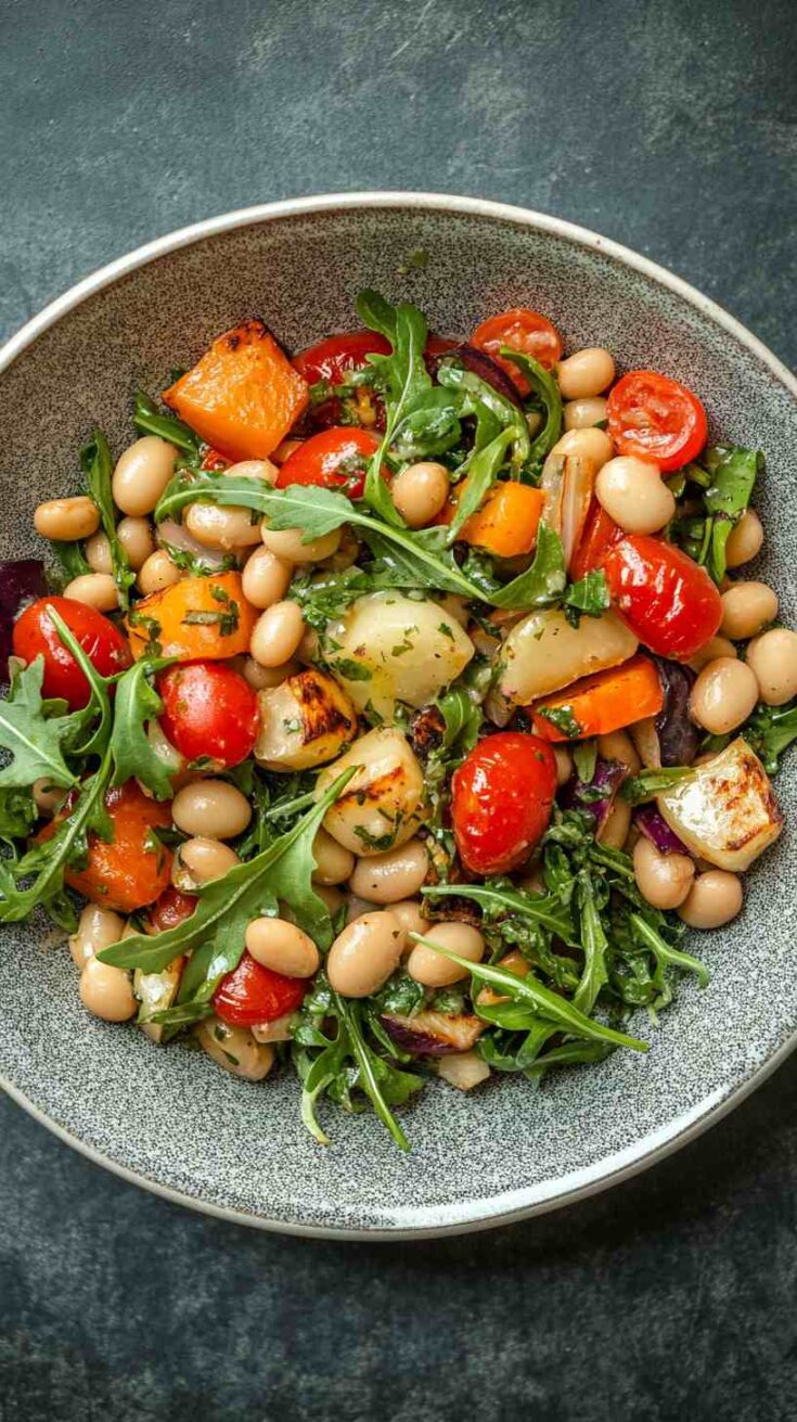 Cannellini Bean Salad with Roasted Vegetables