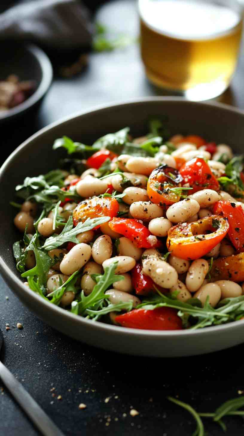 Cannellini Bean Salad with Roasted Vegetables