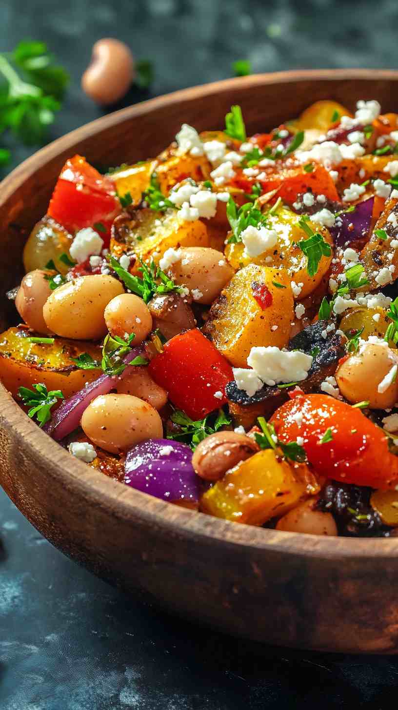Cannellini Bean Salad with Roasted Vegetables