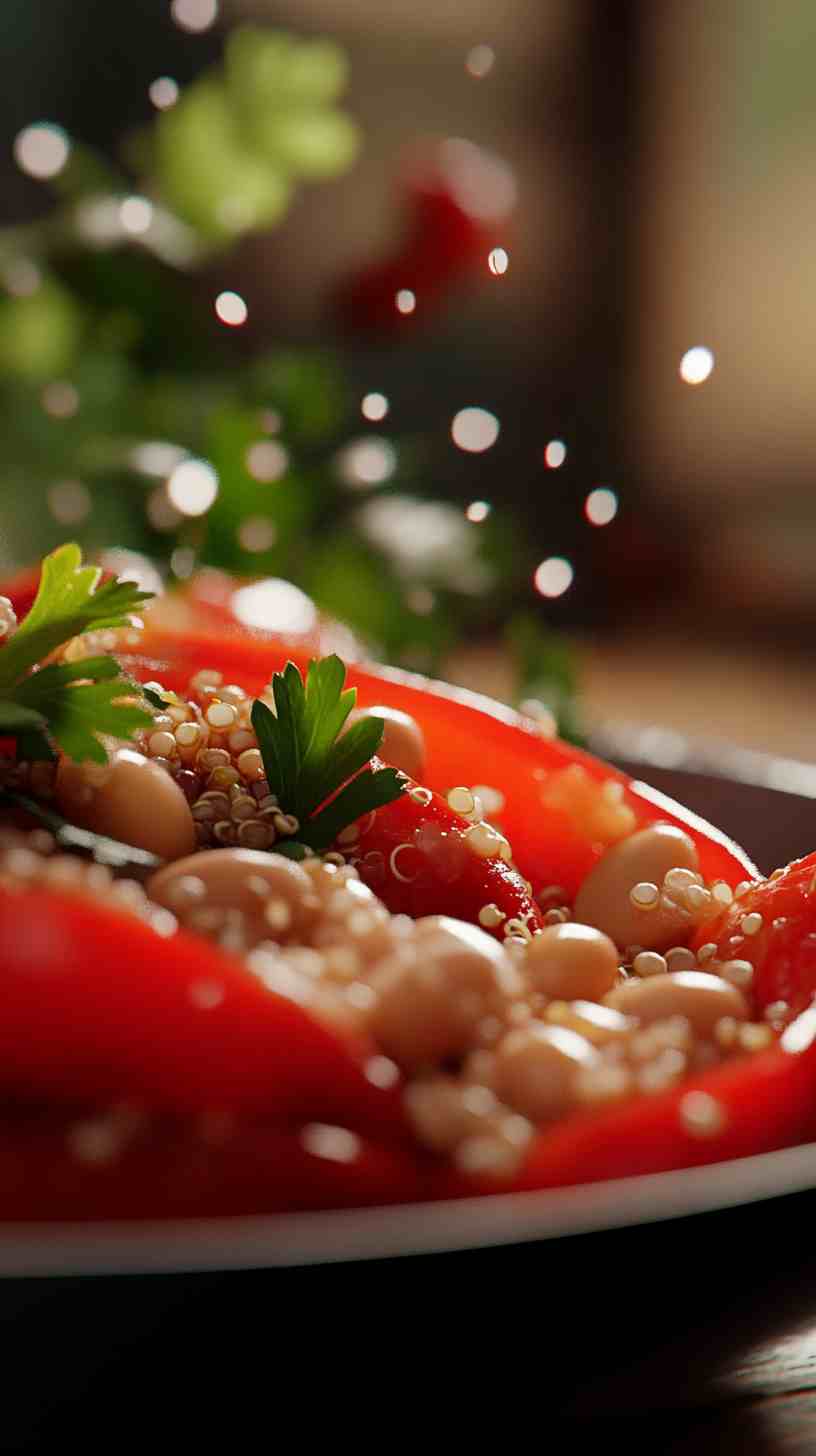 Cannellini Bean Stuffed Bell Peppers