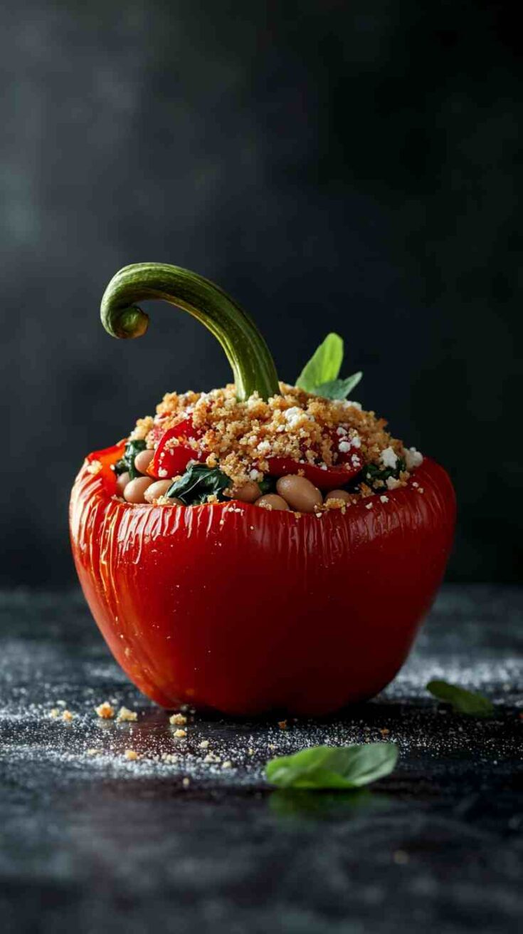 Cannellini Bean Stuffed Bell Peppers