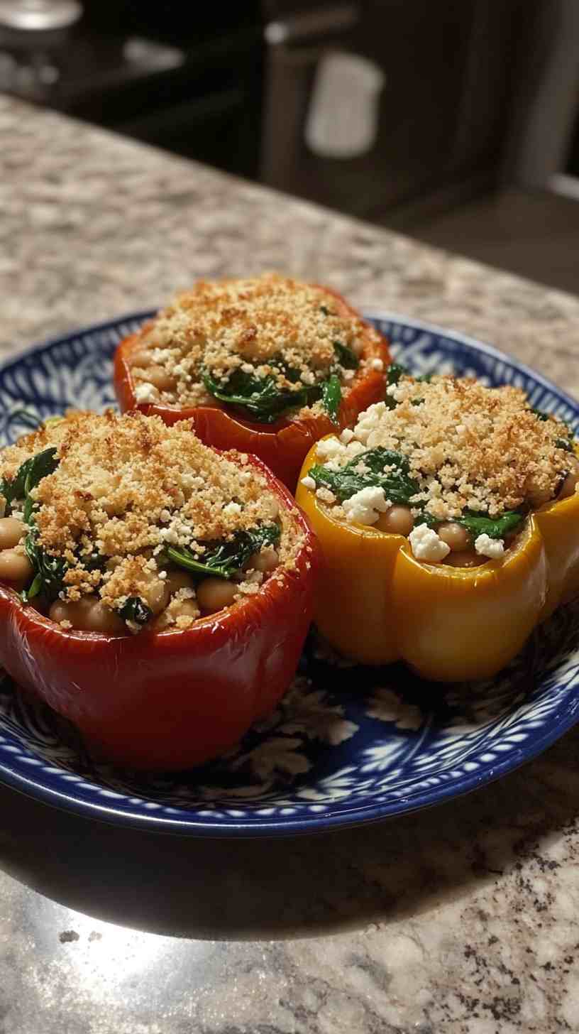 Cannellini Bean Stuffed Bell Peppers