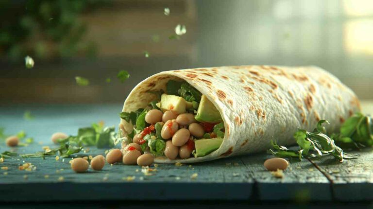 Cannellini Bean and Avocado Wraps