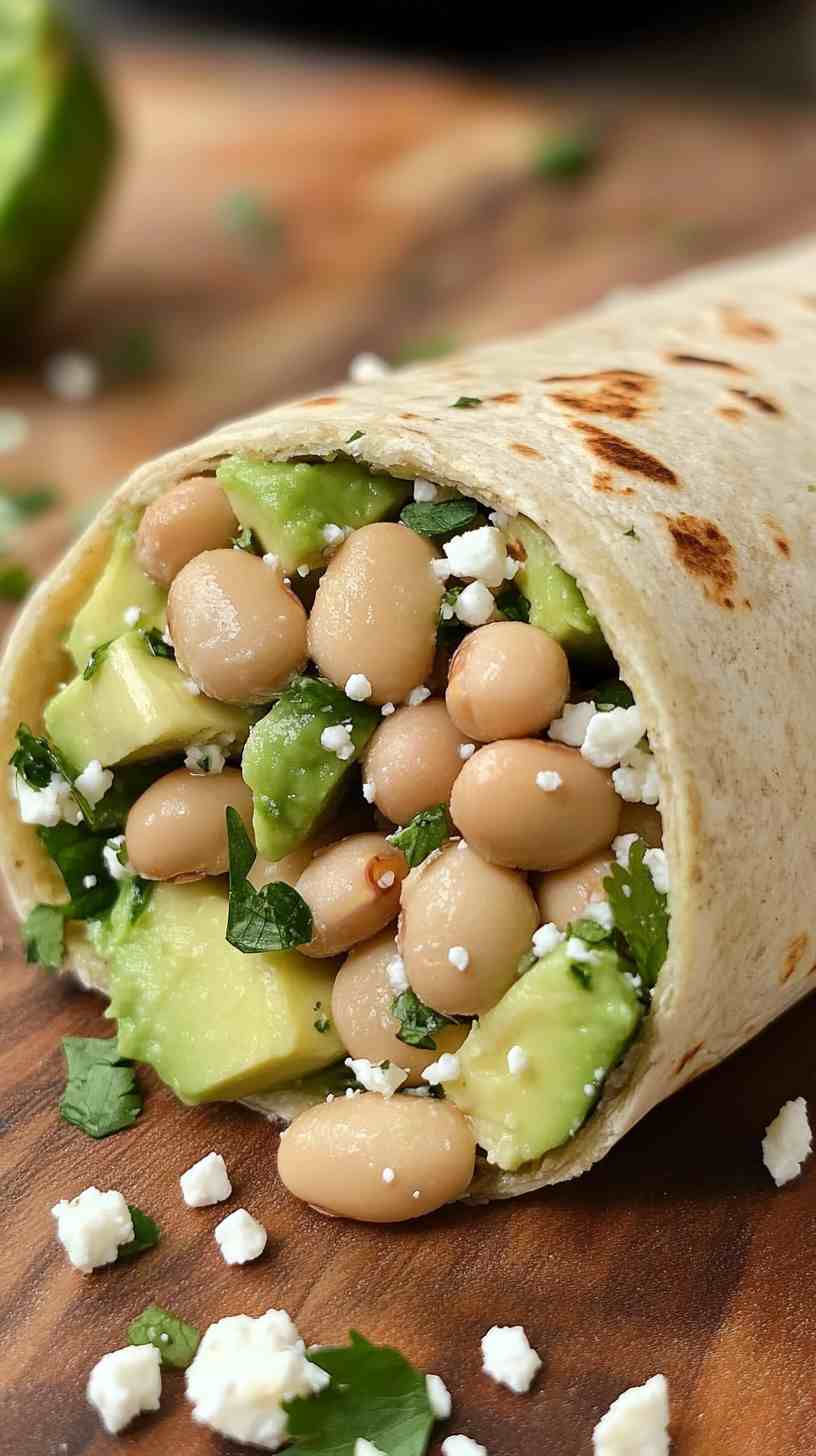 Cannellini Bean and Avocado Wraps