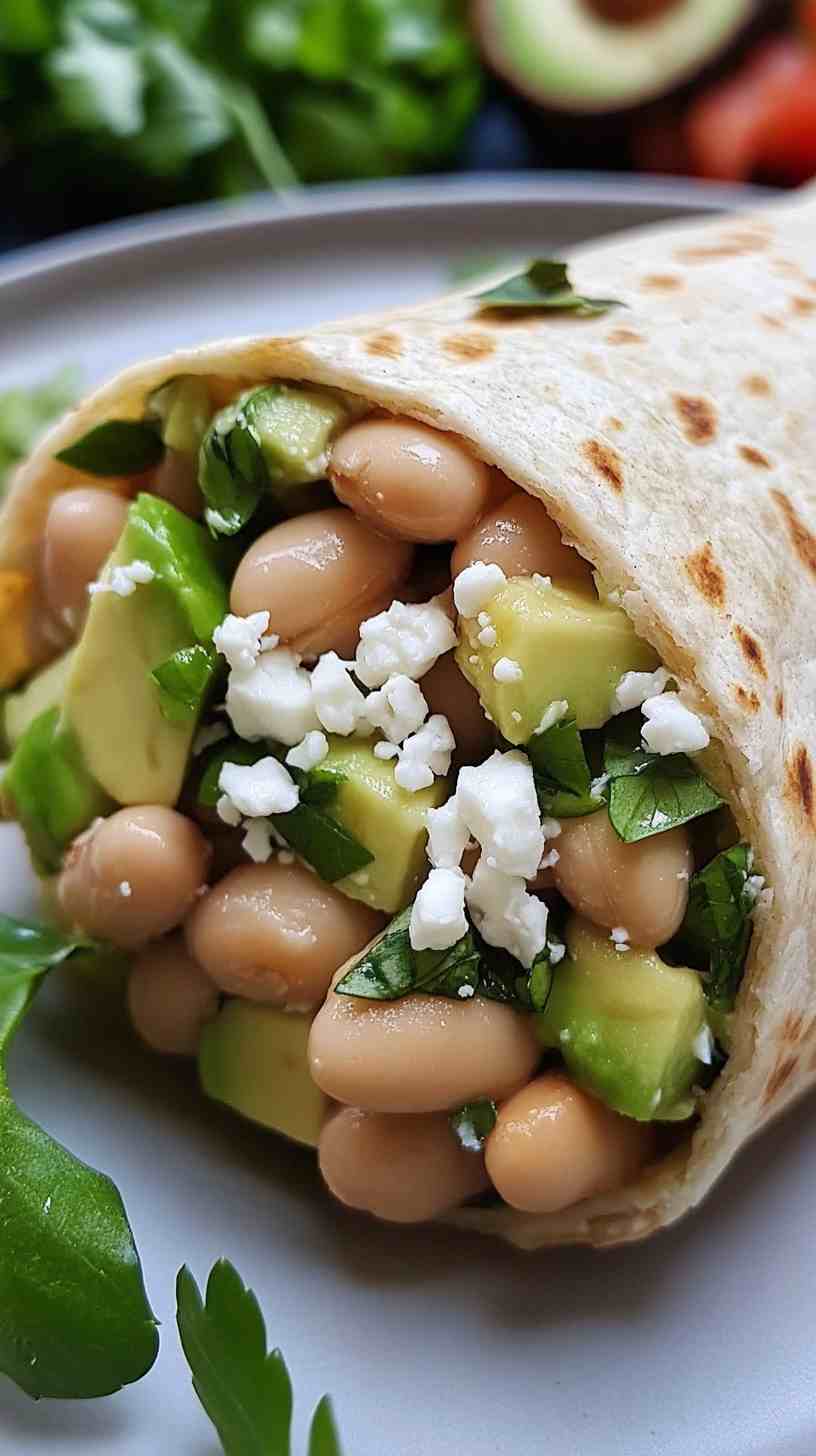 Cannellini Bean and Avocado Wraps