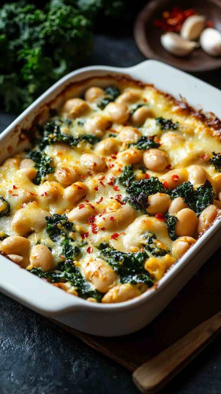 Cannellini Bean and Kale Casserole