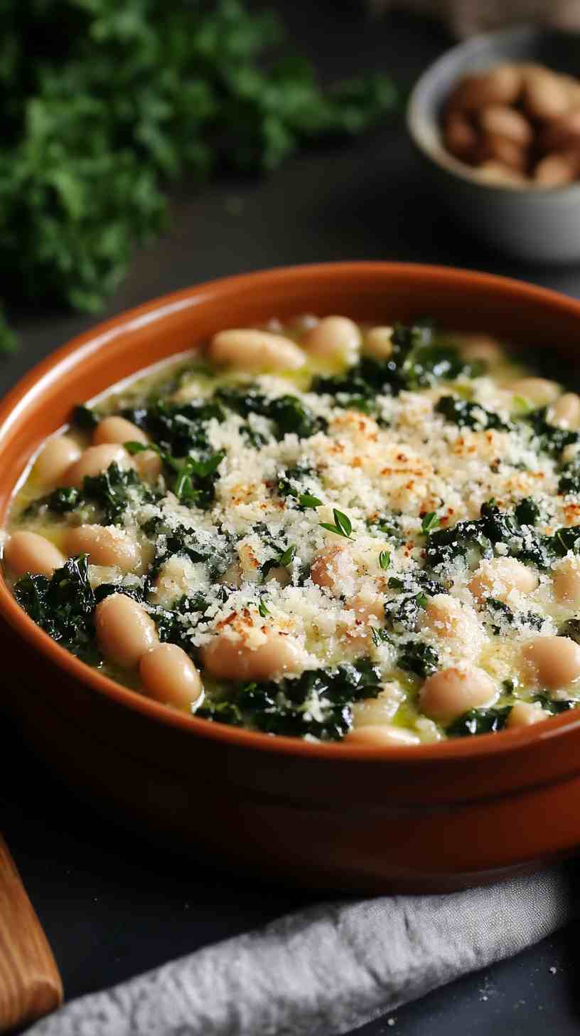 Cannellini Bean and Kale Casserole