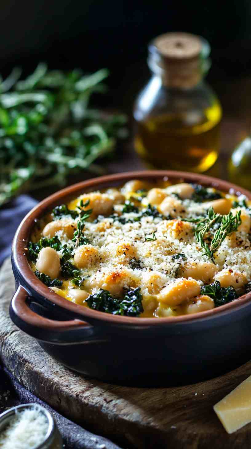 Cannellini Bean and Kale Casserole