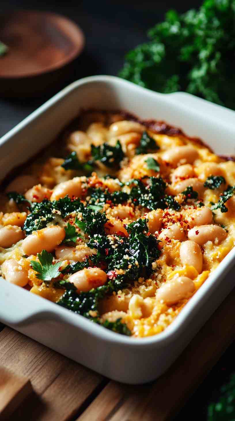 Cannellini Bean and Kale Casserole