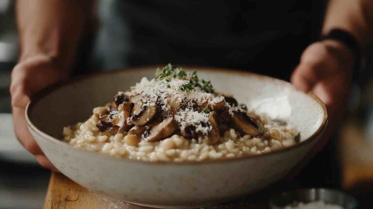 Cannellini Bean and Mushroom Risotto