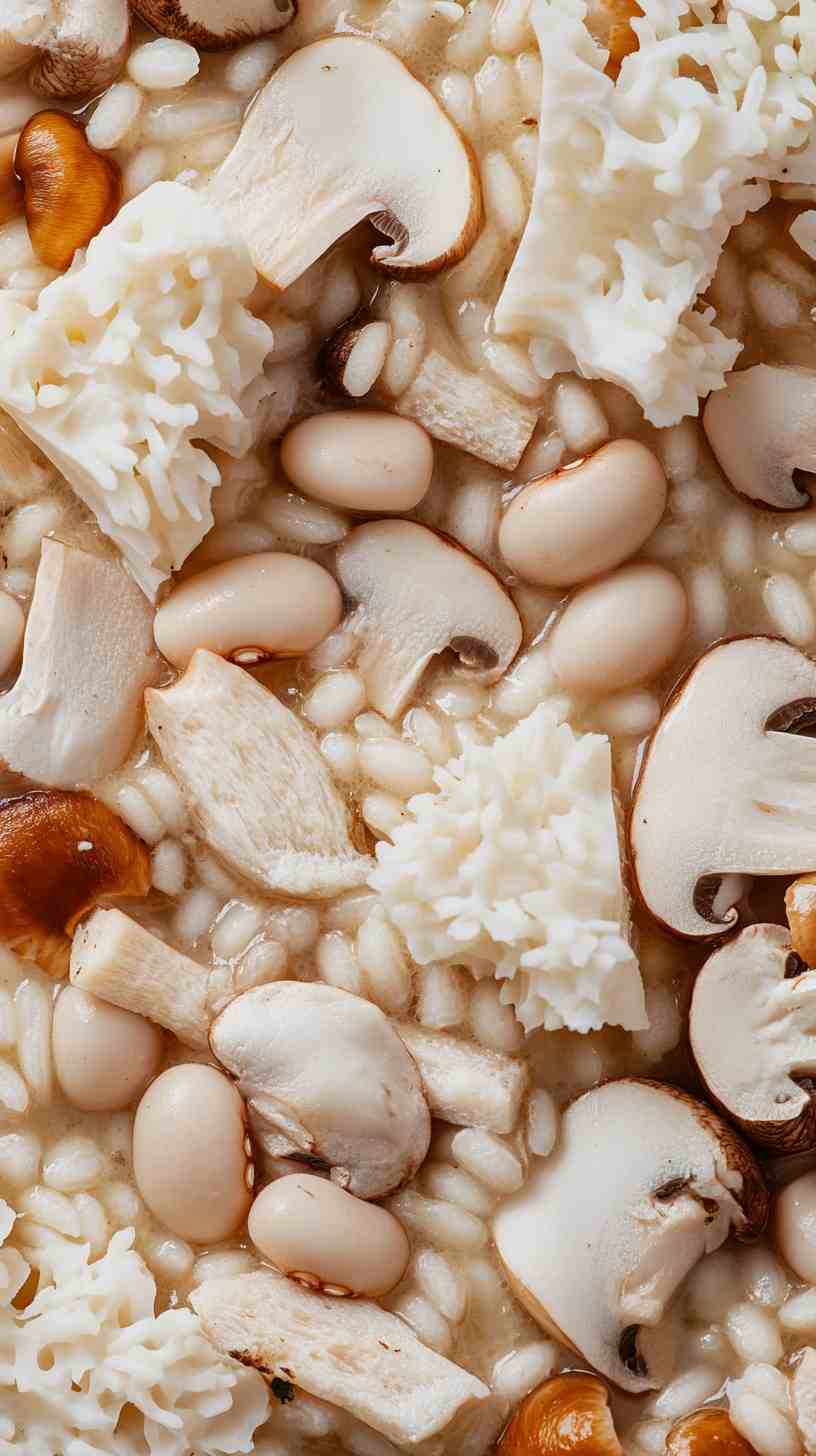 Cannellini Bean and Mushroom Risotto
