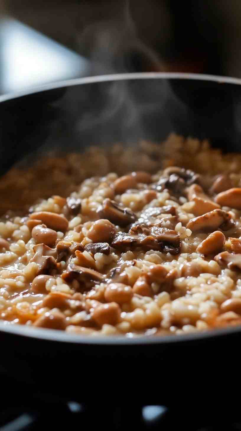 Cannellini Bean and Mushroom Risotto