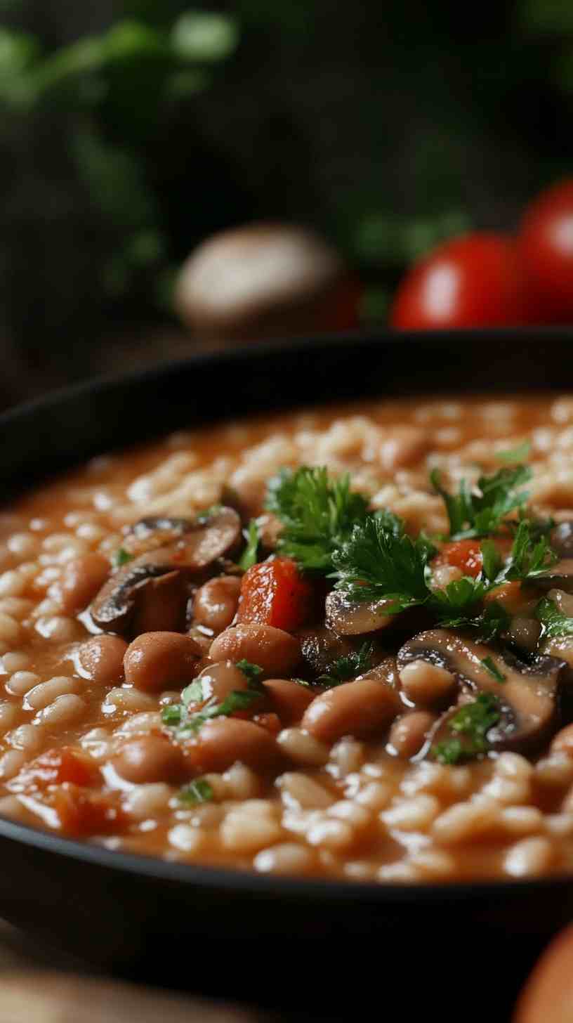 Cannellini Bean and Mushroom Risotto