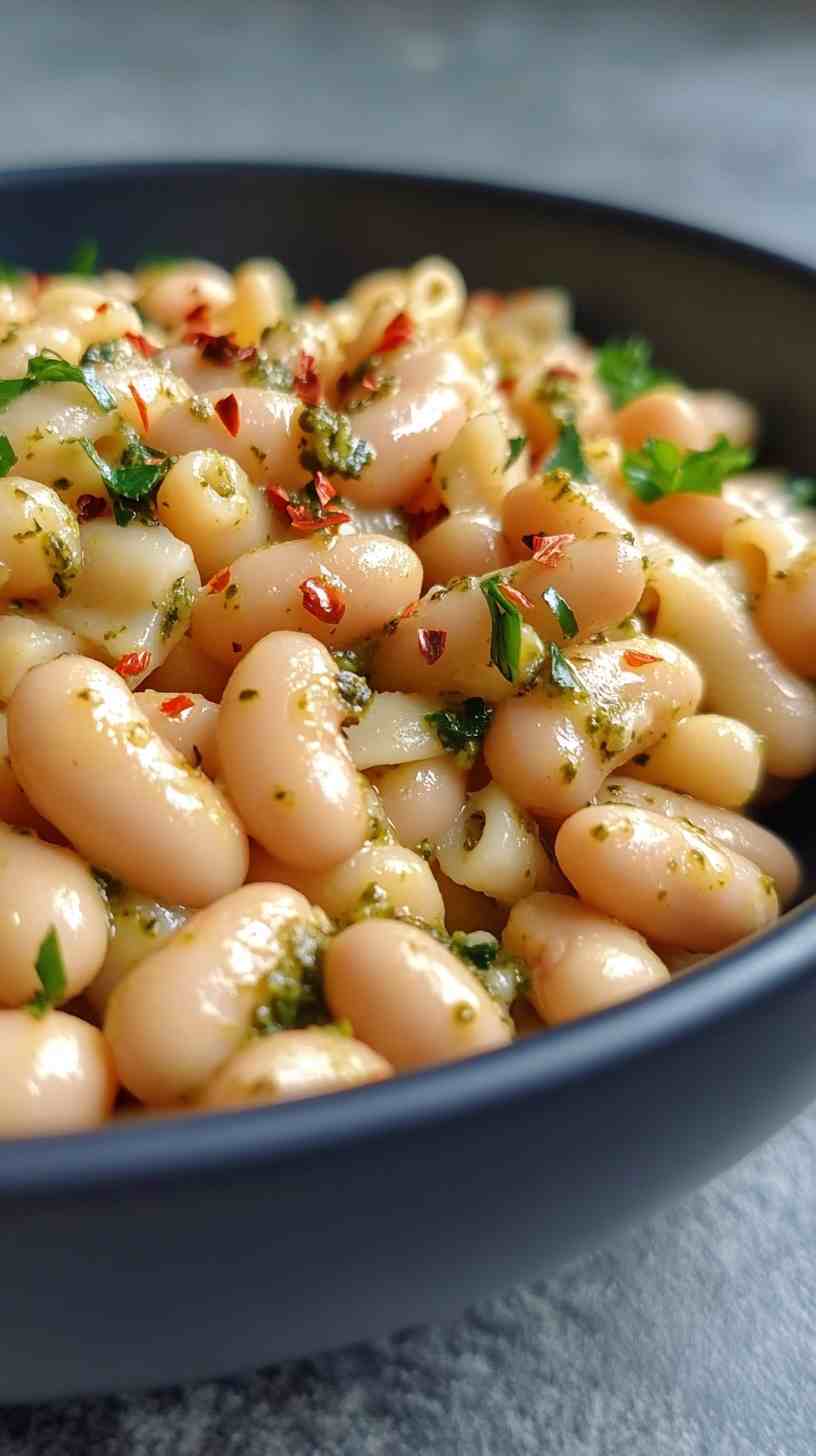 Cannellini Bean and Pesto Pasta