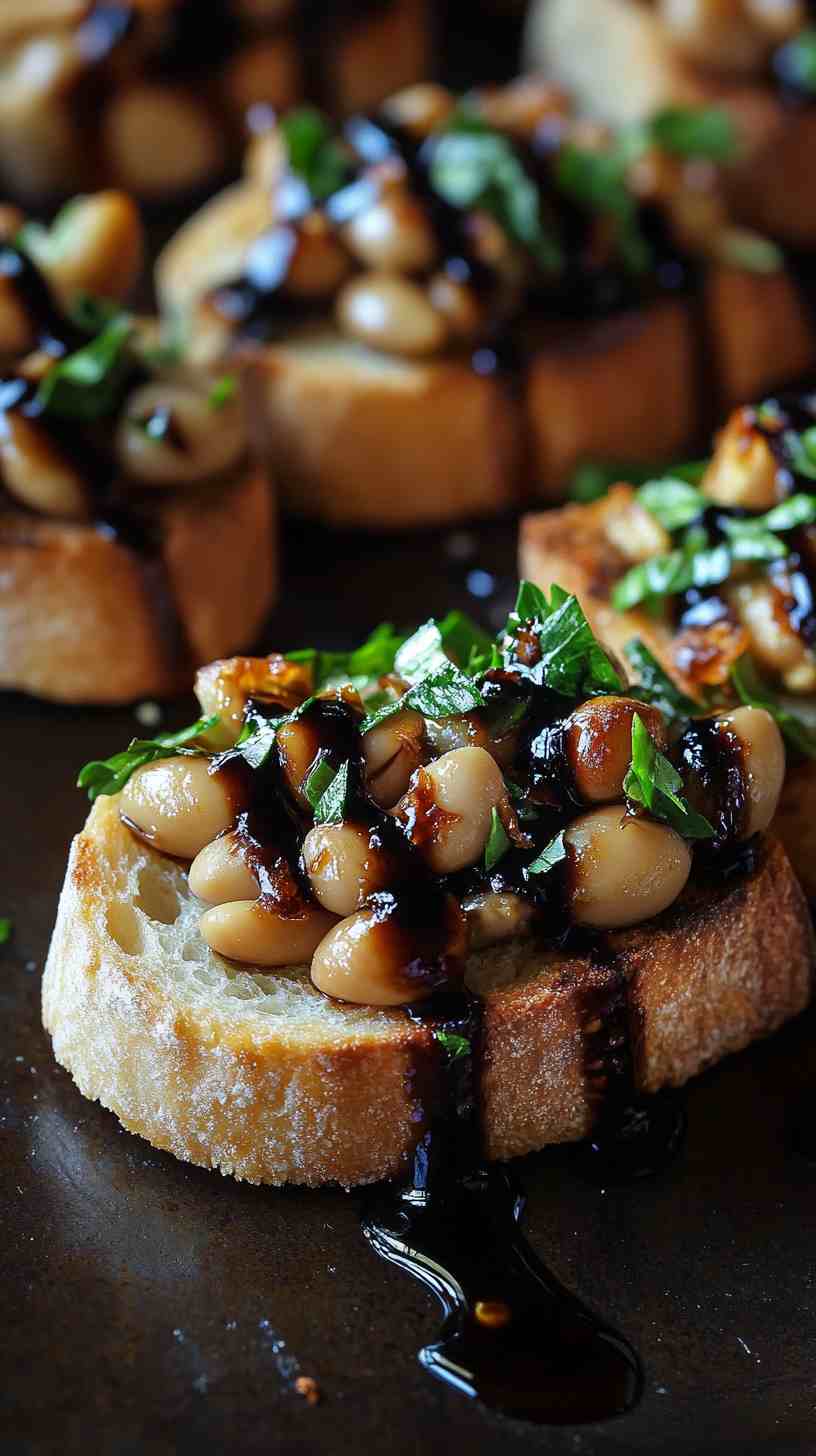 Cannellini Bean and Roasted Garlic Crostini