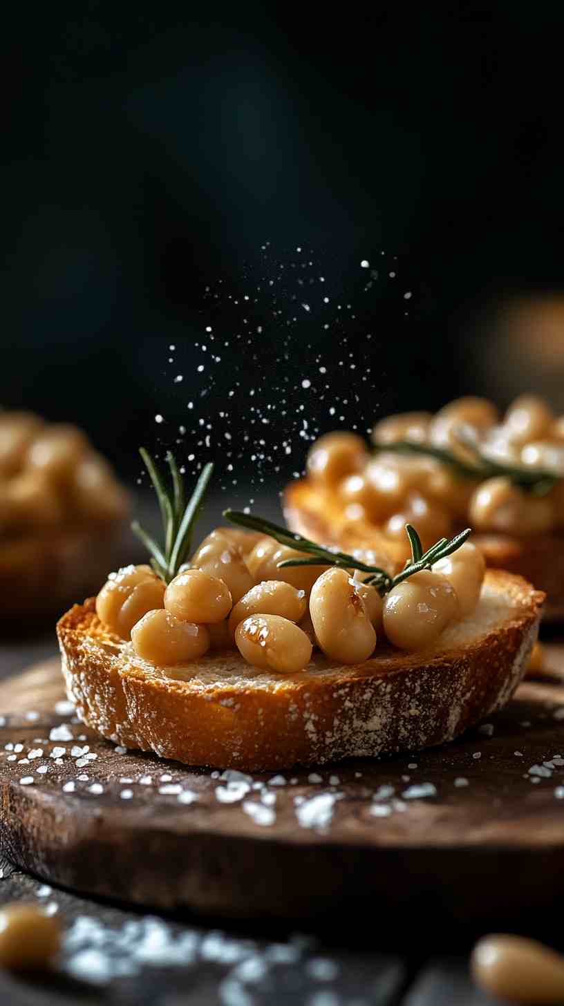 Cannellini Bean and Roasted Garlic Crostini