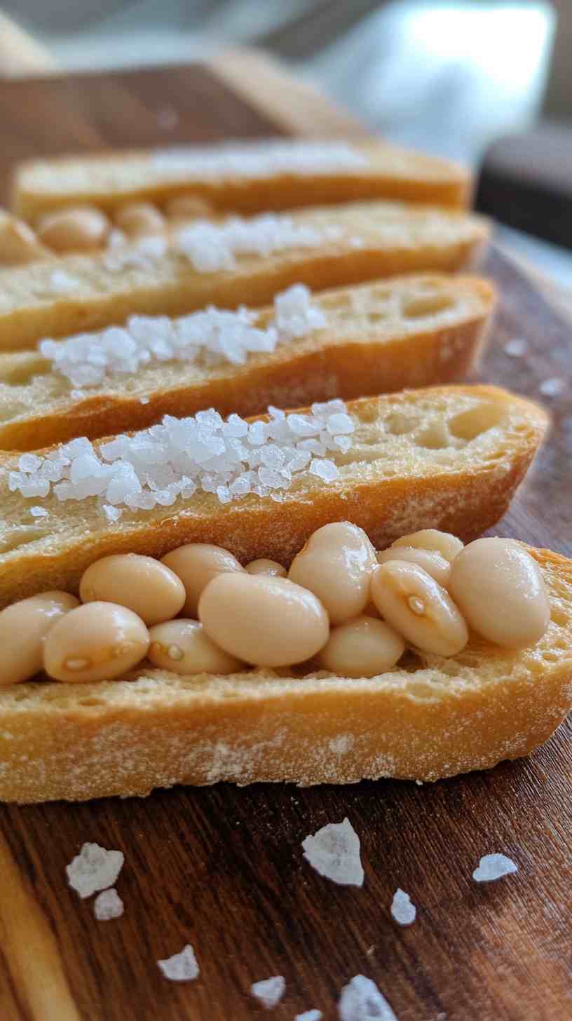 Cannellini Bean and Roasted Garlic Crostini